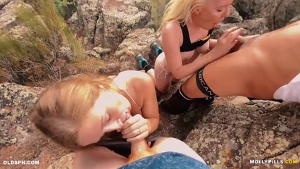 Molly Pills and Haighlee Dallas Suck Cock at Camp - Horny Hiking ft. OurDirtyLilSecret